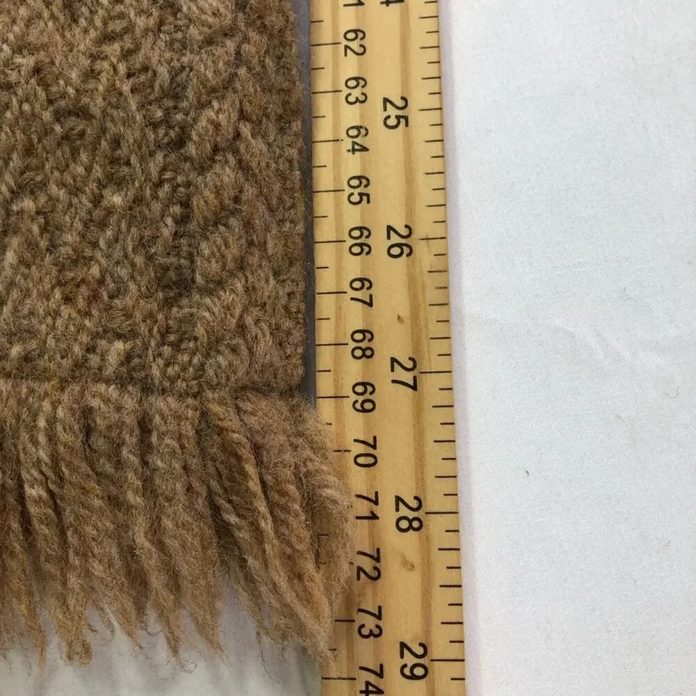 Weave of the Irish brown scarf handcrafted in Ireland 100% merino wool fisherman